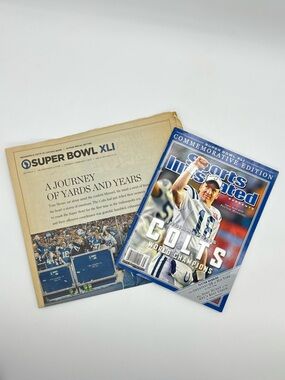 Sports Illustrated Super Bowl XLI Commemorative Colts Peyton Manning 2007 Bundle